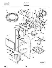 08 - Ice Dispenser parts for Frigidaire Refrigerator FRS24WSGW6 from AppliancePartsPros.com