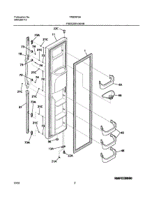 03 - Freezer Door parts for Frigidaire Refrigerator FRS26F5AQ1 from AppliancePartsPros.com