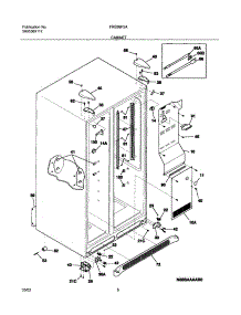 07 - Cabinet parts for Frigidaire Refrigerator FRS26F5AQ1 from AppliancePartsPros.com