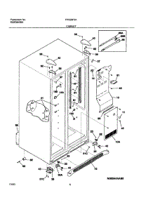 07 - Cabinet parts for Frigidaire Refrigerator FRS26F5AQ6 from AppliancePartsPros.com