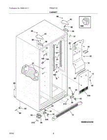 07 - Cabinet parts for Frigidaire Refrigerator FRS26FCDW2 from AppliancePartsPros.com
