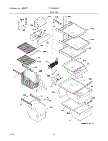 09 - Shelves parts for Frigidaire Refrigerator FPUS2686LF0 from AppliancePartsPros.com