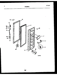 03 - Refrigerator Door Parts parts for Frigidaire Refrigerator FRS20HRAD0 from AppliancePartsPros.com