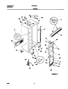 04 - Cabinet parts for Frigidaire Refrigerator FRS20QRCW4 from AppliancePartsPros.com