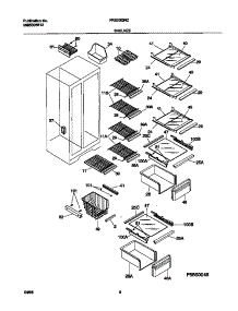05 - Shelves parts for Frigidaire Refrigerator FRS20QRCW4 from AppliancePartsPros.com