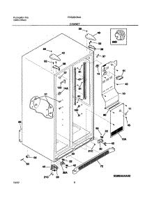 07 - Cabinet parts for Frigidaire Refrigerator FRS26KR4AQ3 from AppliancePartsPros.com