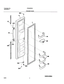 03 - Freezer Door parts for Frigidaire Refrigerator FRS26KR4AQ6 from AppliancePartsPros.com