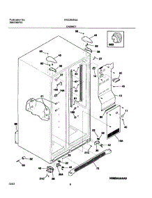 07 - Cabinet parts for Frigidaire Refrigerator FRS26KR4AQ6 from AppliancePartsPros.com