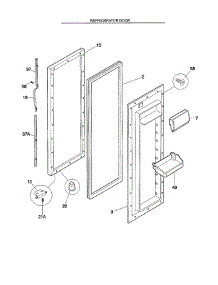 Refrigeraotr Door parts for Frigidaire Refrigerator FRS26KR4JW1 from AppliancePartsPros.com