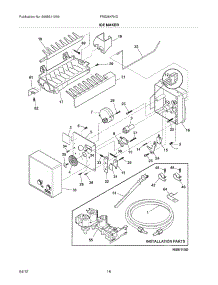 19 - Ice Maker parts for Frigidaire Refrigerator FRS26KR4DWC from AppliancePartsPros.com