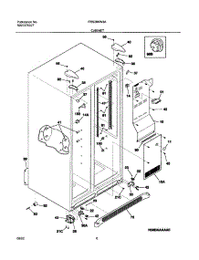 07 - Cabinet parts for Frigidaire Refrigerator FRS26KW3AB5 from AppliancePartsPros.com