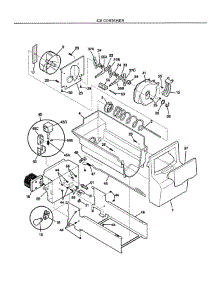 Ice Container parts for Frigidaire Refrigerator FRS26KR4JW1 from AppliancePartsPros.com