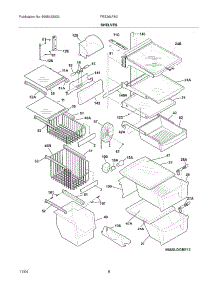09 - Shelves parts for Frigidaire Refrigerator FRS26LF8CS5 from AppliancePartsPros.com