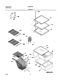 09 - Shelves parts for Frigidaire Refrigerator FRS26KW3AW4 from AppliancePartsPros.com