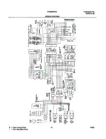 21 - Wiring Diagram parts for Frigidaire Refrigerator FRS26KW3AW4 from AppliancePartsPros.com