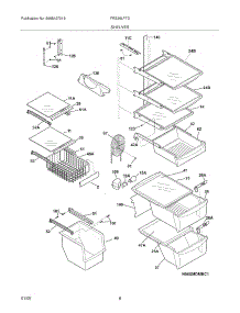 09 - Shelves parts for Frigidaire Refrigerator FRS26LF7DS5 from AppliancePartsPros.com