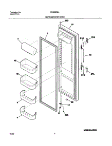 05 - Refrigerator Door parts for Frigidaire Refrigerator FRS26R2AQ4 from AppliancePartsPros.com