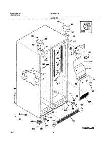 07 - Cabinet parts for Frigidaire Refrigerator FRS26R2AQ4 from AppliancePartsPros.com