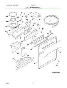15 - Ice & Water Dispenser parts for Frigidaire Refrigerator FRS26LF7DSN from AppliancePartsPros.com