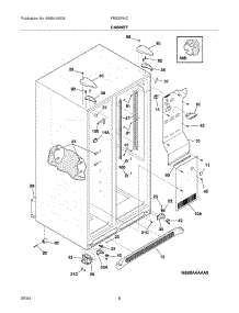 07 - Cabinet parts for Frigidaire Refrigerator FRS23R4CB6 from AppliancePartsPros.com