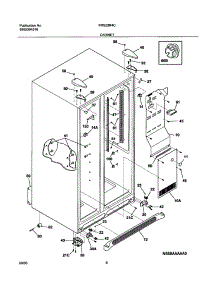 07 - Cabinet parts for Frigidaire Refrigerator FRS23R4CQ2 from AppliancePartsPros.com