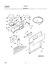 15 - Dispenser parts for Frigidaire Refrigerator FRS23R4CQ2 from AppliancePartsPros.com