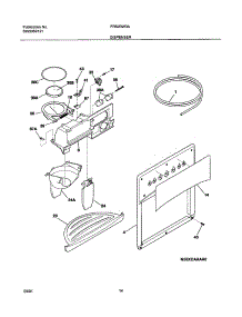 15 - Dispenser parts for Frigidaire Refrigerator FRS23W3AQ2 from AppliancePartsPros.com