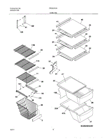 09 - Shelves parts for Frigidaire Refrigerator FRS23X3AW0 from AppliancePartsPros.com