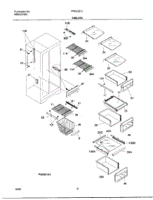 08 - Shelves parts for Frigidaire Refrigerator FRS23ZTJQ2 from AppliancePartsPros.com