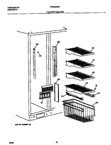 06 - Freezer Shelves parts for Frigidaire Refrigerator FRS24AGDB0 from AppliancePartsPros.com