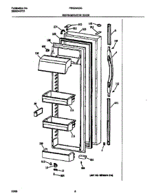 Refrigerator Door parts for Frigidaire Refrigerator FRS24AGGB9 from AppliancePartsPros.com