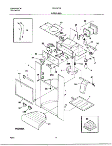 14 - Dispenser parts for Frigidaire Refrigerator FRS23ZTJQ2 from AppliancePartsPros.com