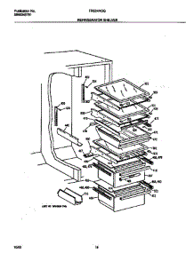 Refrigerator Shelves parts for Frigidaire Refrigerator FRS24AGGB9 from AppliancePartsPros.com