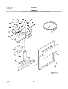 15 - Dispenser parts for Frigidaire Refrigerator FRS23W3AW5 from AppliancePartsPros.com