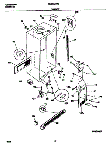 04 - Cabinet parts for Frigidaire Refrigerator FRS24MWGW1 from AppliancePartsPros.com