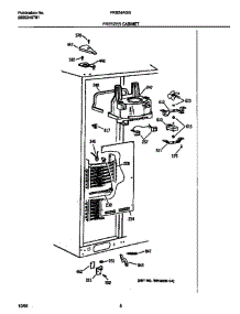 Freezer Cabinet parts for Frigidaire Refrigerator FRS24AGGW9 from AppliancePartsPros.com