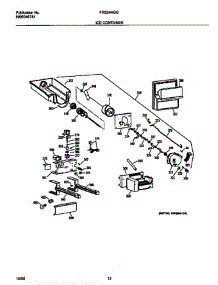 Ice Container parts for Frigidaire Refrigerator FRS24AGGW9 from AppliancePartsPros.com