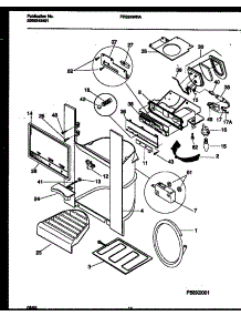 08 - Ice Door, Dispenser And Water Tanks parts for Frigidaire Refrigerator FRS24WRAD3 from AppliancePartsPros.com