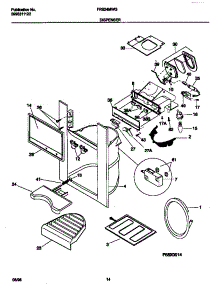08 - Ice Dispenser parts for Frigidaire Refrigerator FRS24MWGD1 from AppliancePartsPros.com
