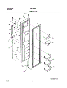 03 - Freezer Door parts for Frigidaire Refrigerator FRS26BH6CB1 from AppliancePartsPros.com