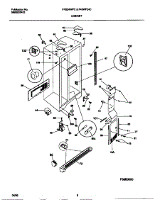 04 - Cabinet parts for Frigidaire Refrigerator FRS24WPCW0 from AppliancePartsPros.com