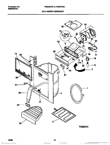 08 - Ice And Water Dispenser parts for Frigidaire Refrigerator FRS24WPCW0 from AppliancePartsPros.com