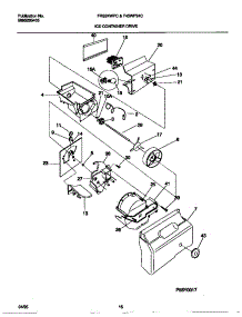 09 - Ice Container Drive parts for Frigidaire Refrigerator FRS24WPCW0 from AppliancePartsPros.com