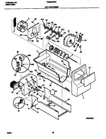 09 - Ice Container parts for Frigidaire Refrigerator FRS24WSGD2 from AppliancePartsPros.com