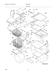 09 - Shelves parts for Frigidaire Refrigerator FRS26DR7DS3 from AppliancePartsPros.com