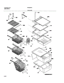 09 - Shelves parts for Frigidaire Refrigerator FRS26F5AB6 from AppliancePartsPros.com