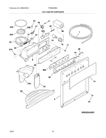 15 - Ice & Water Dispenser parts for Frigidaire Refrigerator FRS26BH6CS4 from AppliancePartsPros.com