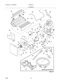 19 - Ice Maker parts for Frigidaire Refrigerator FRS26F4DQ3 from AppliancePartsPros.com