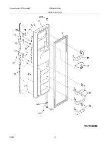 03 - Freezer Door parts for Frigidaire Refrigerator FRS26H5ASBA from AppliancePartsPros.com