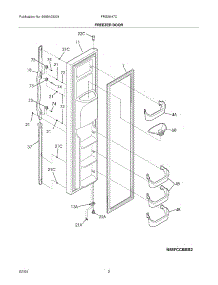 03 - Freezer Door parts for Frigidaire Refrigerator FRS26H7CQ4 from AppliancePartsPros.com